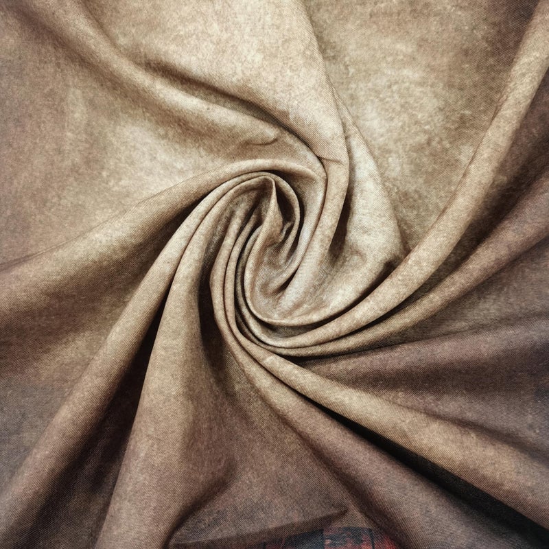 Riyidecor Brown Backdrop Rustic Wall Wooden Floor 5Wx7H Feet Soft Fabric Polyester Newborn Abstract Portrait Baby Photography Background Decorations Birthday Headshot Photo Backdrop for Photoshoot - Image 4